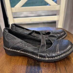 Clarks Bendables Womens‎ Size 8.5 M Black Mary Jane Leather Textured Shoes 83533